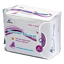 AIRIZ תחבושות היגייניות  לשימוש יומי (10 יח') מכותנה רכה, בעלות חמצן פעיל ויונים שליליים